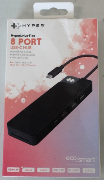 SALE OUT. Hyper HyperDrive Flex 8 Port USB-C Hub, Black | Hyper HyperDrive Flex 8 Port USB-C Hub, Black | HD4102BKGL | HDMI ports quantity 1 | Warranty 23 month(s) | DAMAGED PACKAGING