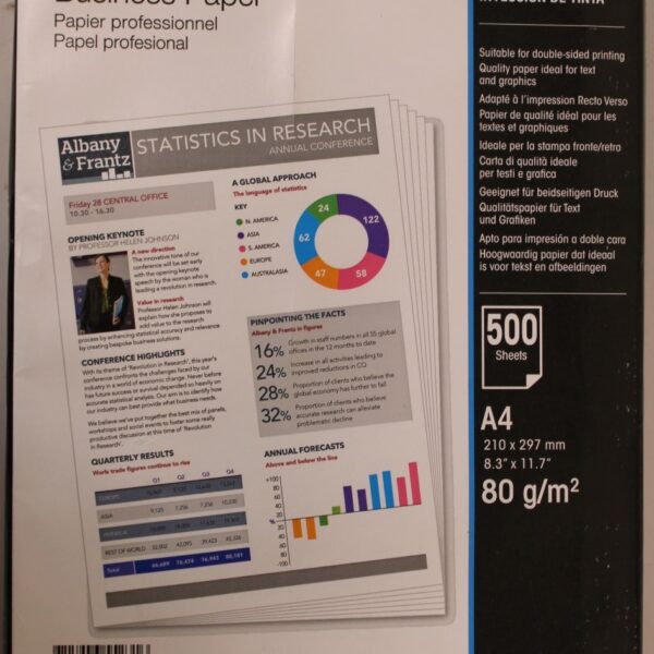 SALE OUT. | Business Paper 500 sheets | Printer | White | 80 g/m² | A4 | DAMAGED PACKAGING, UNPACKED
