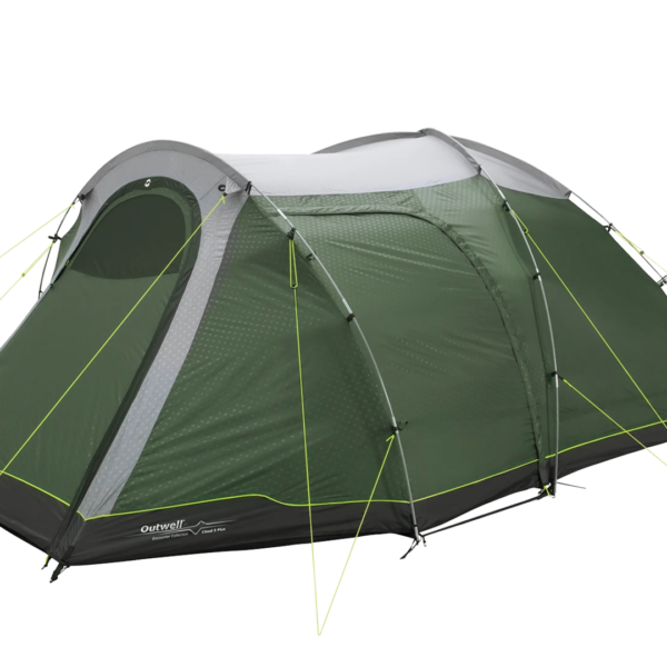 Outwell Two Room Dome Tent | Cloud 5 Plus | 5 person(s) | Green/Grey