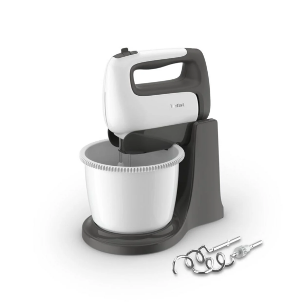 TEFAL | HT464138 Prep'Mix+ | Hand Mixer | 500 W | Number of speeds 5 | Turbo mode | White/Grey