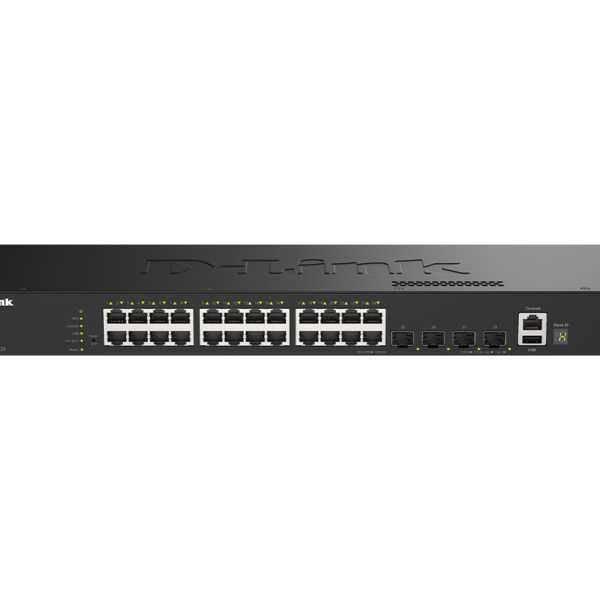 DGS-1530-28/E | D-Link 24-Port Gigabit Stackable Smart Managed Switch | Desktop/Rackmountable | Managed | Power supply type AC 100-240 V, 50/60 Hz