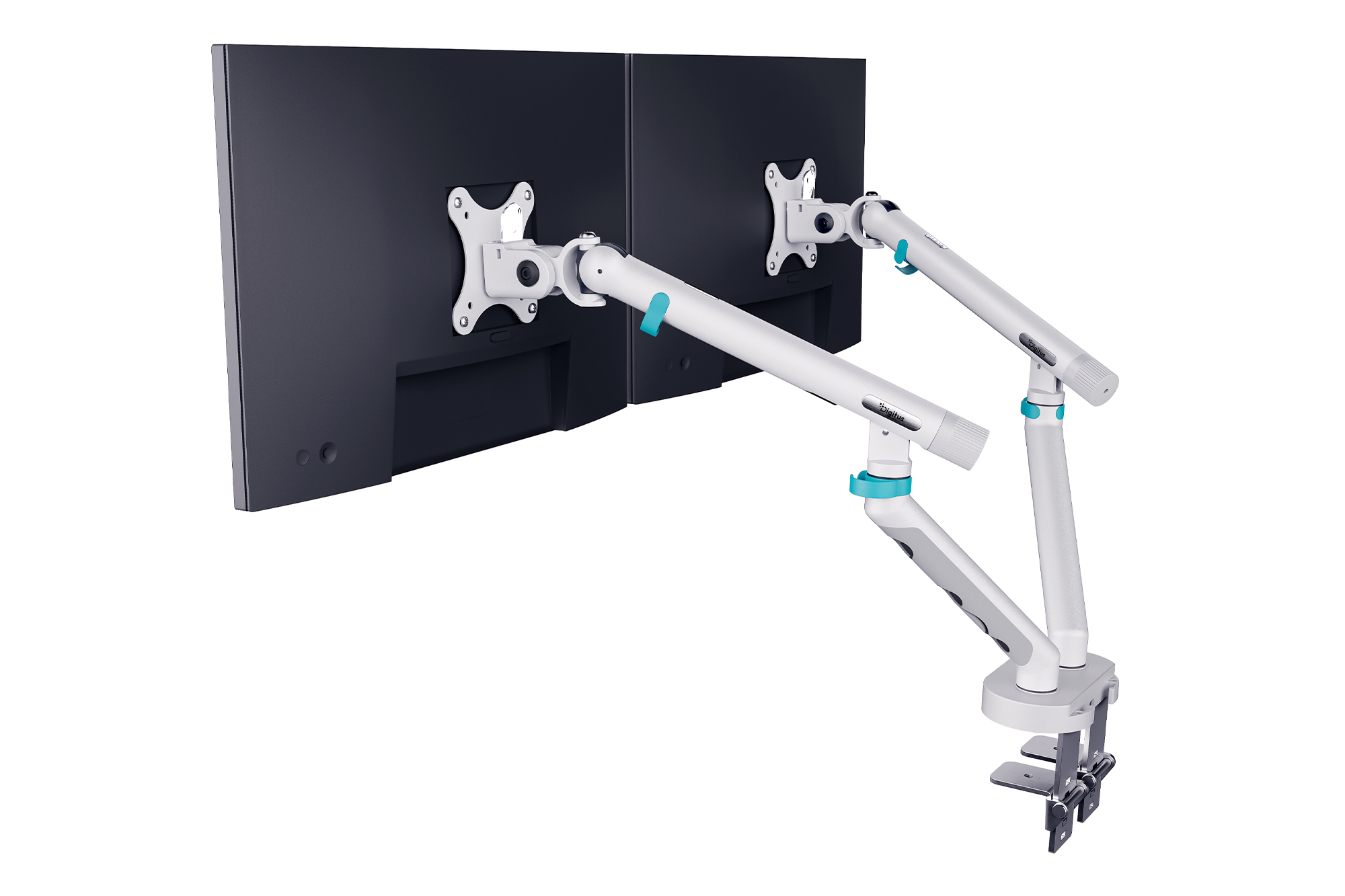 Digitus Desk Mount | Tilt, rotation, pivot | Dual design monitor mount, 2x 35", 2x 10 kg | 35 " | Maximum weight (capacity) 20 kg | White - Image 3
