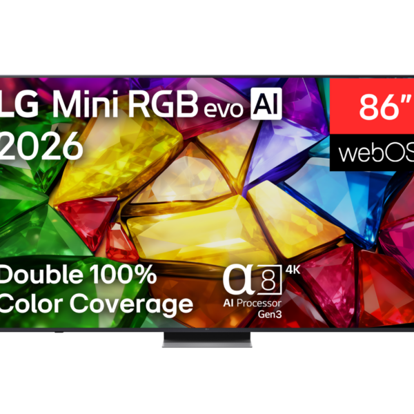 LG 4K evo AI Mini RGB TV | 86MRGB87B3B | 86 | Smart TV | webOS | UHD | Black