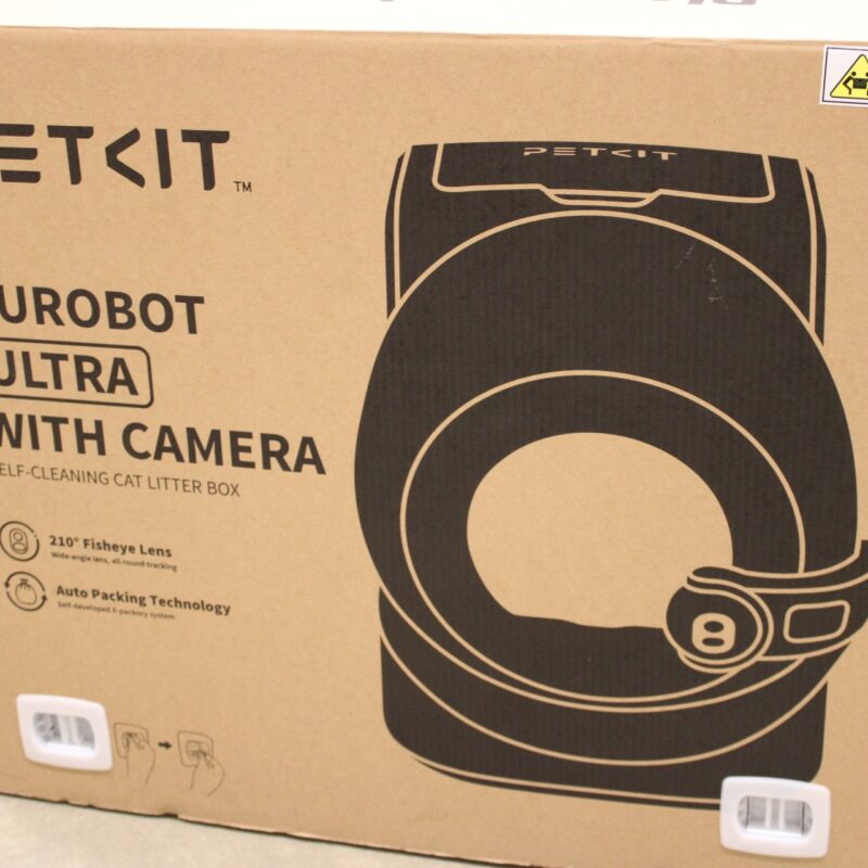 SALE OUT. PETKIT Automatic Cat Litter Box | Purobot Ultra | White | USED, SRATCHED, MISSIG INNER PACKAGING | 24 month(s)