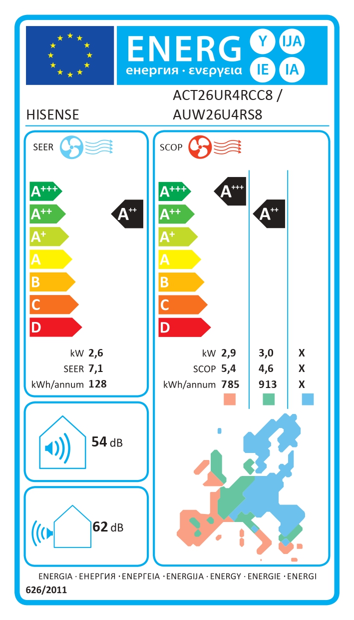 Hisense | ACT26UR4RCC8 | Cassete indoor unit with panel grill 2.6/3.2 kw (+Kompakt 650x650) - Image 4