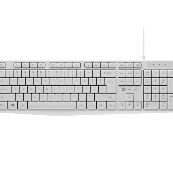 Natec | Keyboard | Nautilus NKL-1951 | Keyboard | Wired | US | White