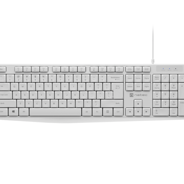 Natec | Keyboard | Nautilus NKL-1951 | Keyboard | Wired | US | White