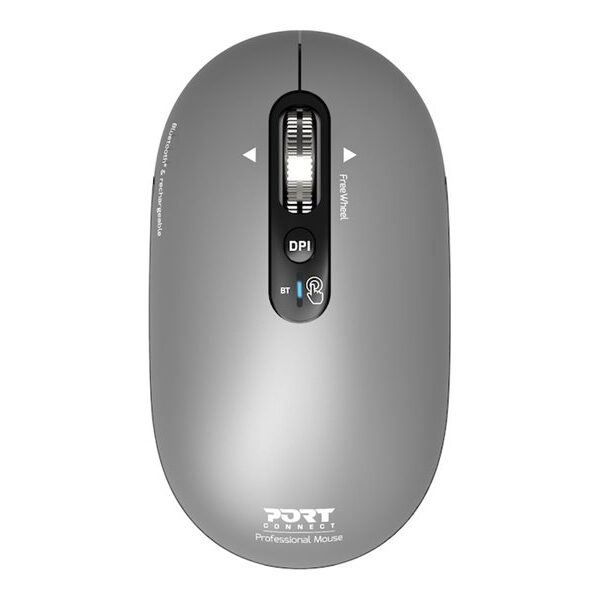 PORT CONNECT Mouse | PURE MAC | Wireless | Bluetooth | Gris clair