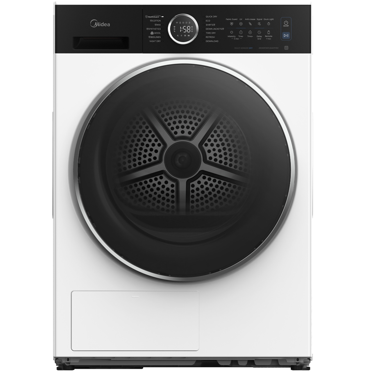 Midea MD110H80/W-HR Dryer Machine, C, 8 kg