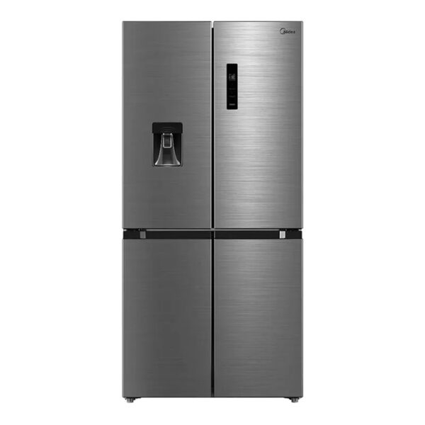 Midea Refrigerator | MDRM632FGD46W | Energy efficiency class D | Free standing | Height 177.5 cm | Side by Side | No Frost system | Fridge net capacity 301 L | Freezer net capacity 169 L | 37 dB | Stainless steel