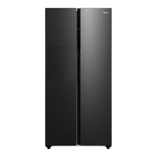 Midea Refrigerator | MDRS619FIE45 | Energy efficiency class E | Free standing | Height 177.5 cm | Side by Side | No Frost system | Fridge net capacity 271 L | Freezer net capacity 189 L | Display | 41 dB | Dark inox