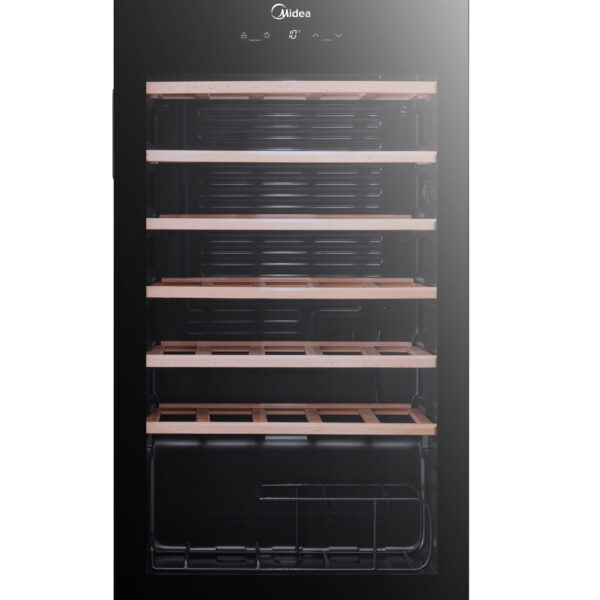 Midea Wine Cooler | MDRW150FGG22W | Energy efficiency class Class G | Free standing | Bottles capacity 34 | Black