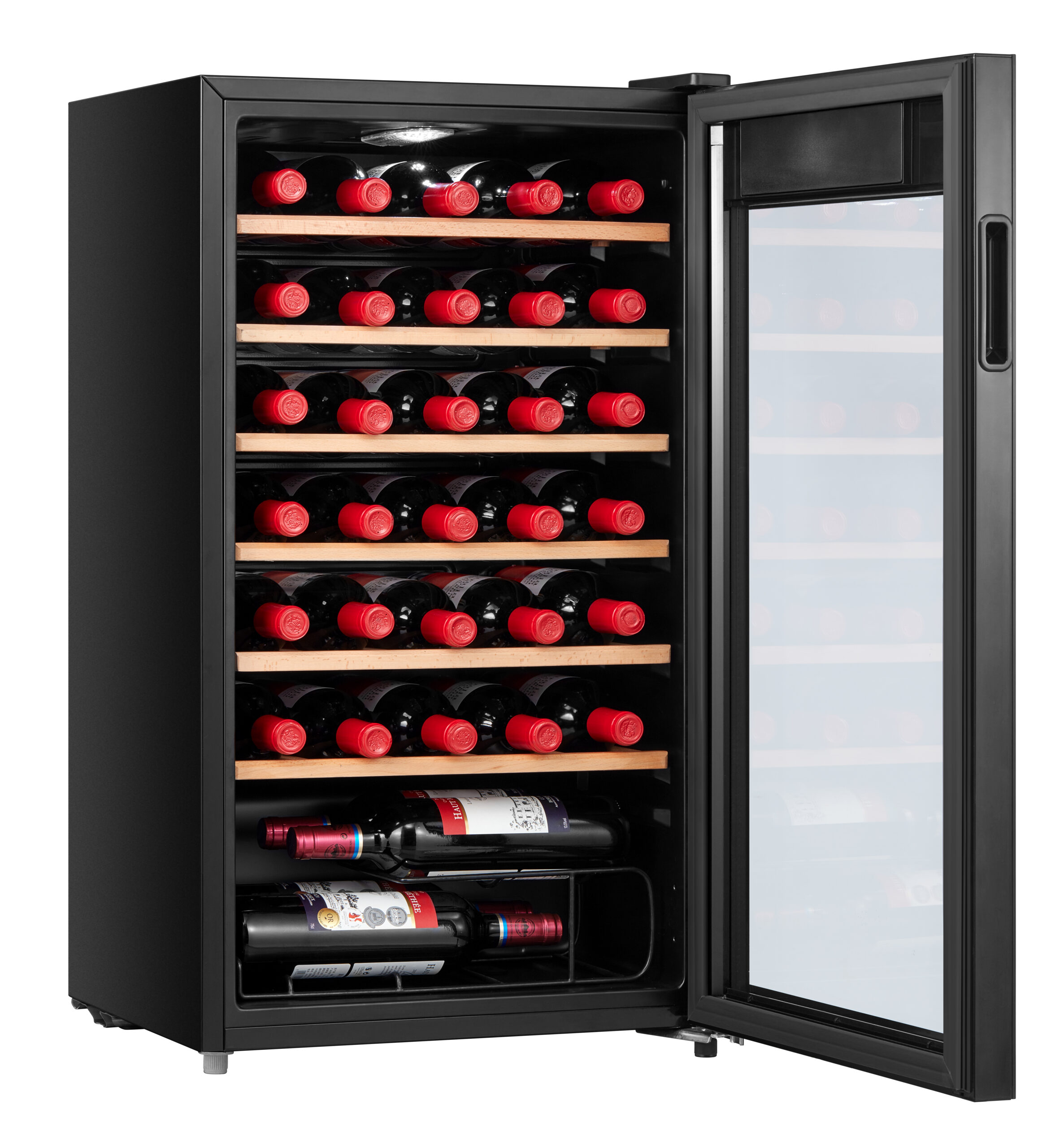 Midea Wine Cooler | MDRW150FGG22W | Energy efficiency class Class G | Free standing | Bottles capacity 34 | Black - Image 3