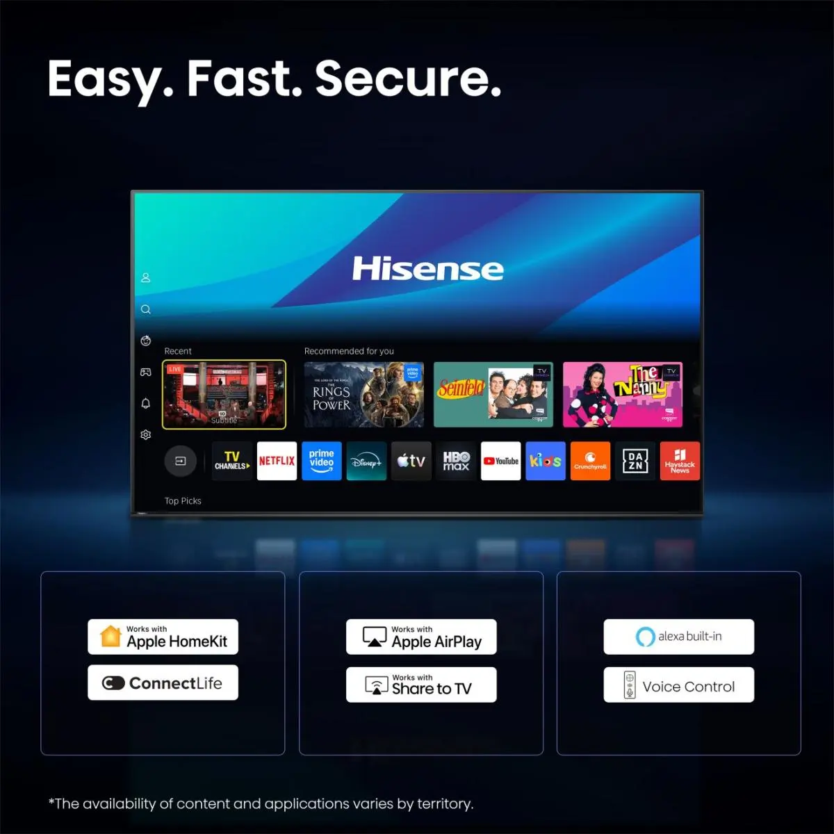 Hisense Hi-QLED TV | 65E7S | 65 | Smart TV | VIDAA Smart OS | UHD | Black - Image 10
