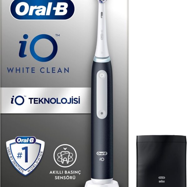 Oral-B Electric Toothbrush | iO White Clean | Rechargeable | For adults | Number of brush heads included 1 | Number of teeth brushing modes 2 | Black/White