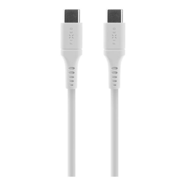 FIXED Liquid Silicone Cable USB-C/USB-C, 0,5m, 60W, White | Fixed