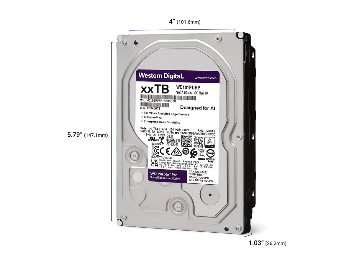 Western Digital Hard Drive | Purple Pro WD122PURP | 7200 RPM | 12000 GB - Image 7