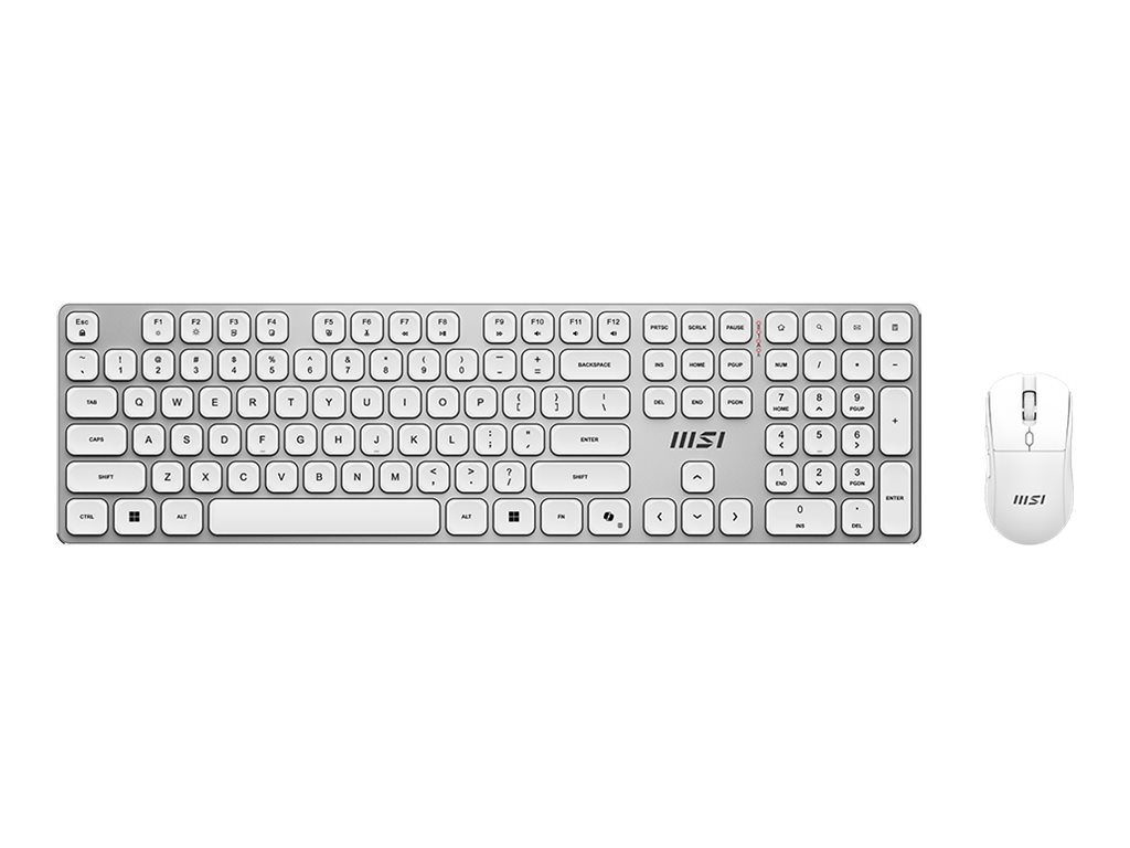 MSI FORGE K210 WIRELESS COMBO WHITE US | Keyboard and Mouse Set | Wireless | Mouse included | US | White - Image 2