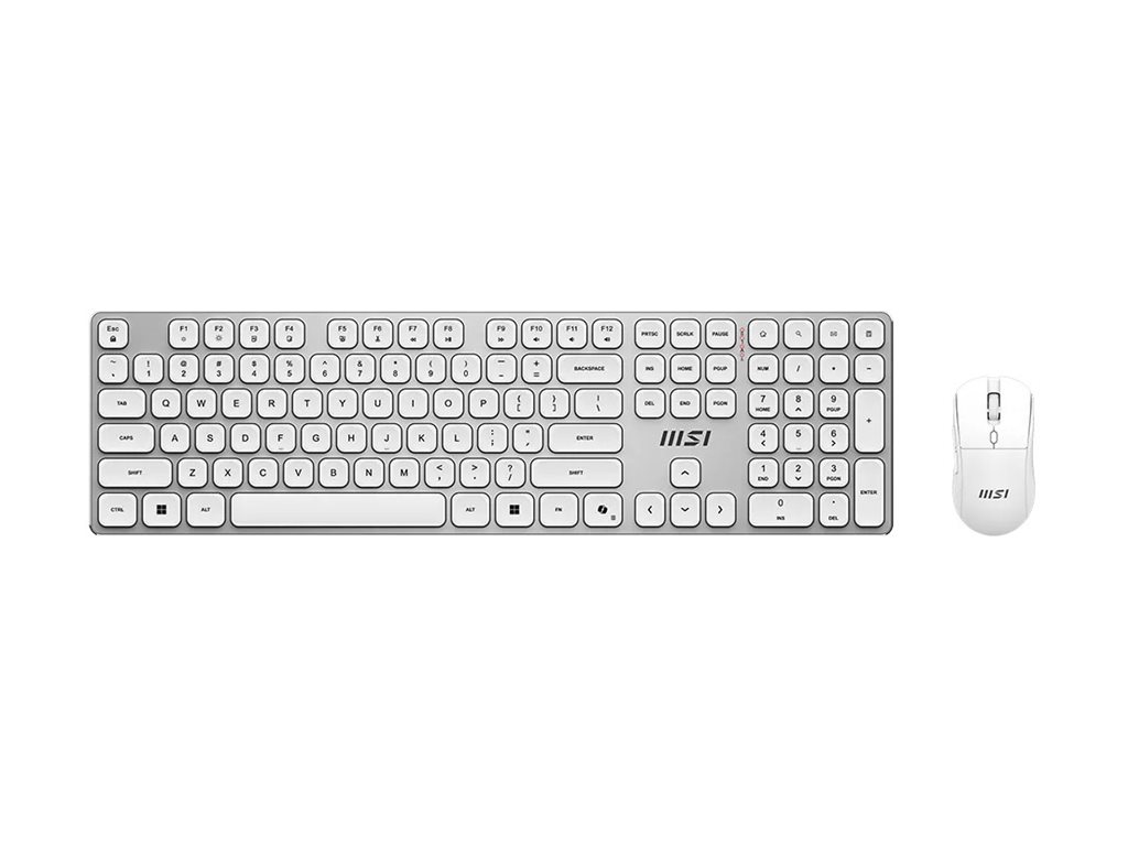 MSI FORGE K210 WIRELESS COMBO WHITE US | Keyboard and Mouse Set | Wireless | Mouse included | US | White - Image 7