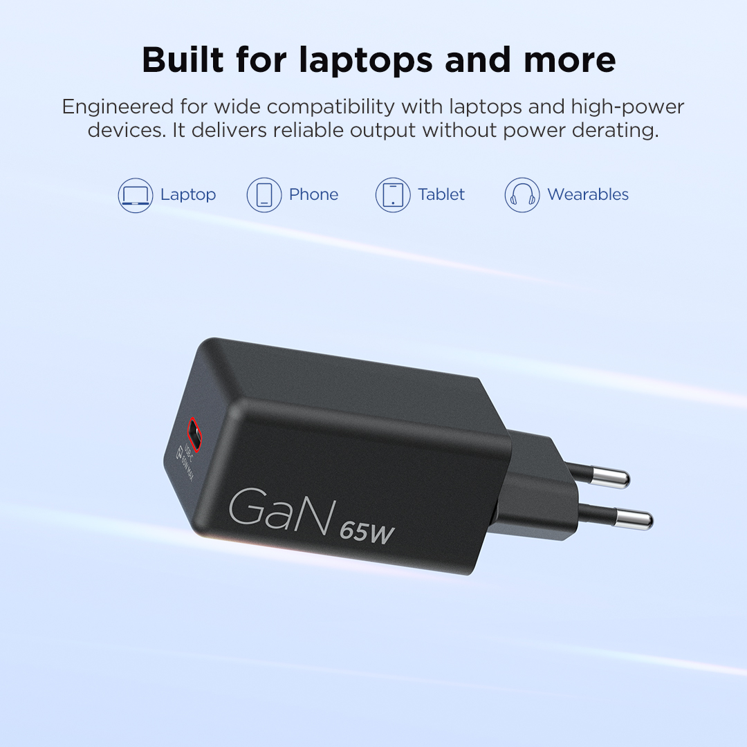Lenovo Mini GaN USB-C 65W (EU) | USB-C | 65 W | Power adapter - Image 9