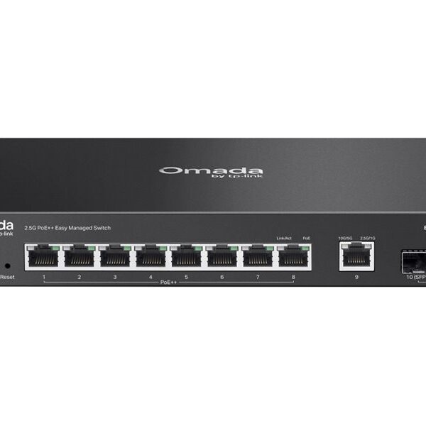 TP-Link ES210XPP-M2 Omada 8-Port 2.5G + 2-Port 10G Easy Managed Switch with 8-Port PoE++ | TP-LINK