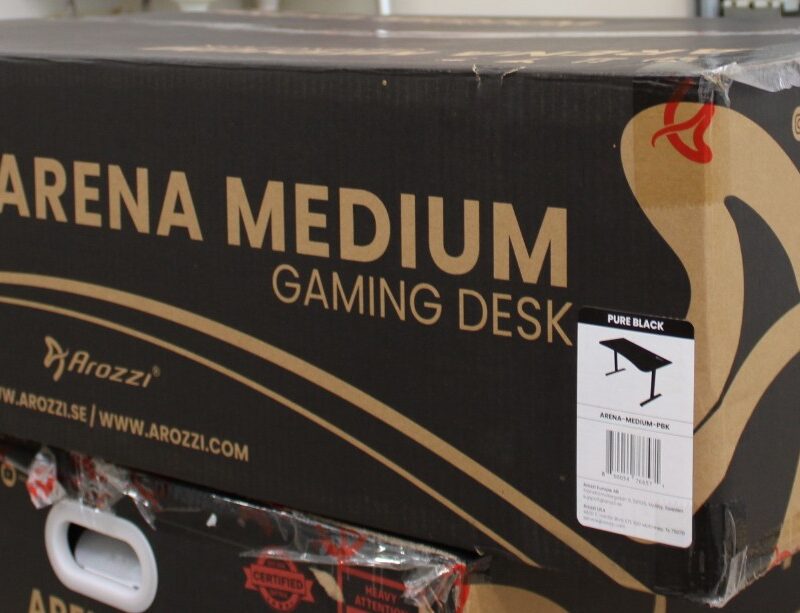SALE OUT. | Arozzi | Gaming Desk | Arena Medium | Black | DAMAGED PACKAGING, SCRATCHED PARTS AND TABLE TOP | 24 month(s)