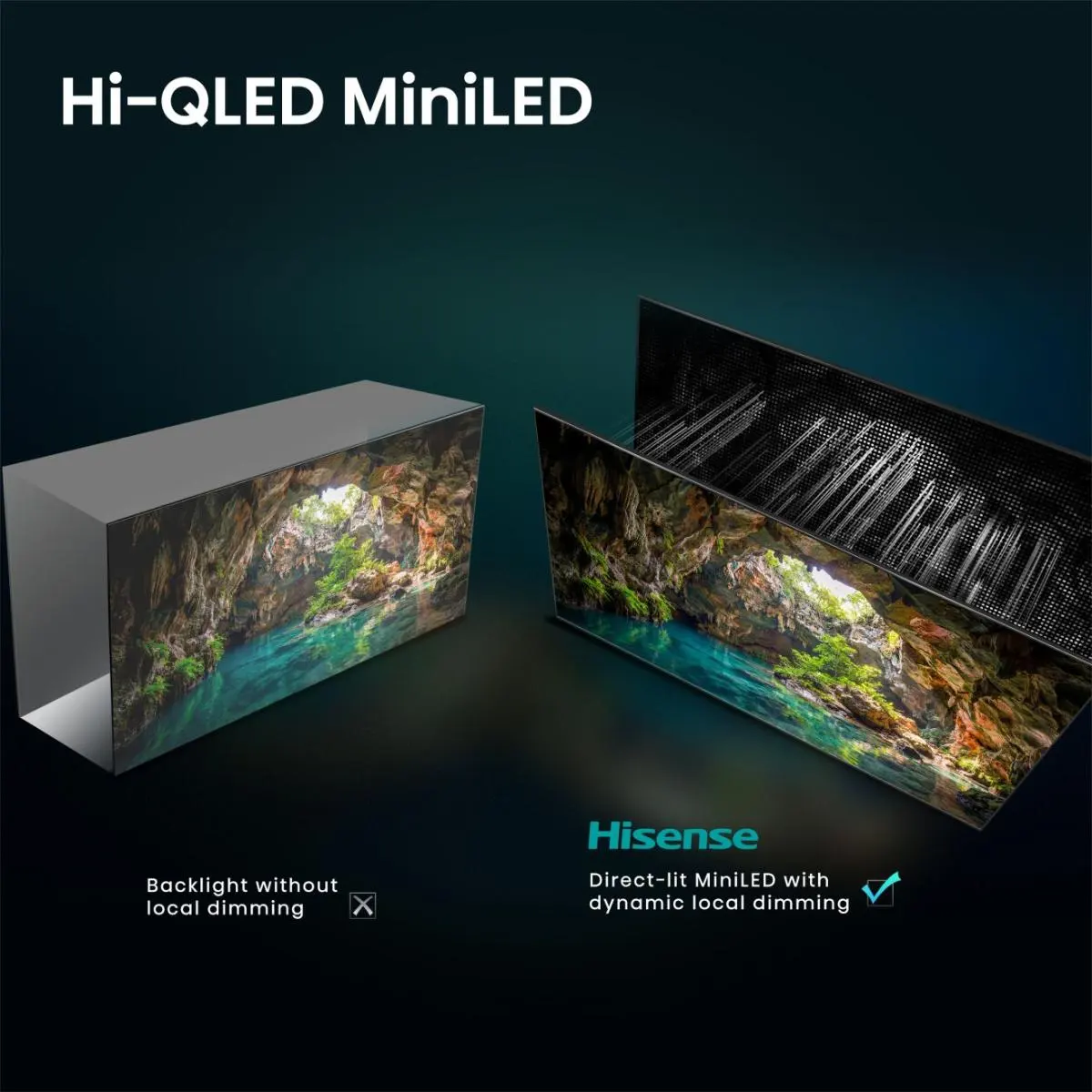 Hisense TV | 55U7SE | 55 | Smart TV | VIDAA Smart OS | UHD | Black - Image 4