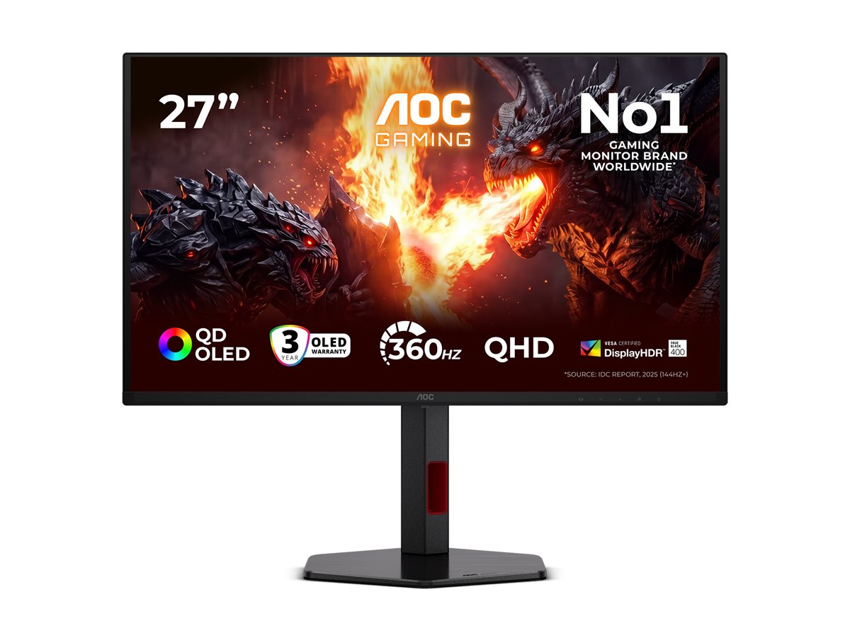 AOC | Q27G4SDR | 27 " | QD-OLED | QHD | 16:9 | 360 Hz | 0.03 ms | 2560 x 1440 pixels | 1000 cd/m² | HDMI ports quantity 2 | Black - Image 15