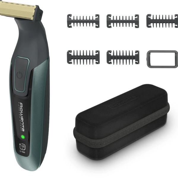 Rowenta Beard Trimmer | TN6044E0 | Cordless | Number of length steps 6 | Wet & Dry | Black/Green