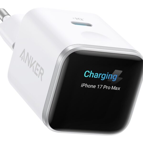 Anker Nano Charger 45W, Smart Display, White
