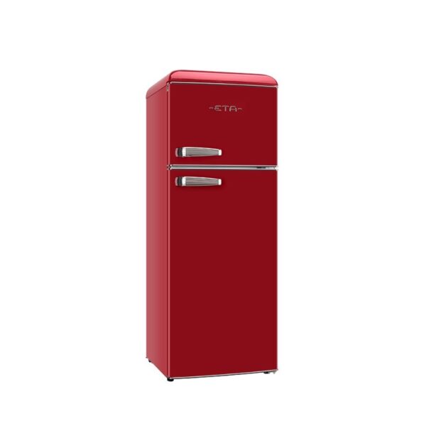 ETA Refrigerator | ETA253490030EN Storio Retro | Energy efficiency class E | Free standing | Height 148.2 cm | Double Door | Fridge net capacity 170 L | Freezer net capacity 45 L | Red | 38 dB