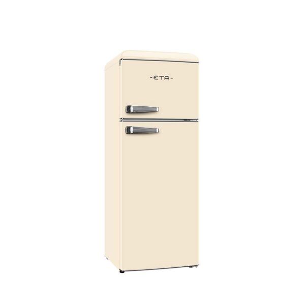 ETA Refrigerator | ETA253390040EN Storio Retro | Energy efficiency class E | Free standing | Height 148.2 cm | Double Door | Fridge net capacity 170 L | Freezer net capacity 45 L | 38 dB | Beige