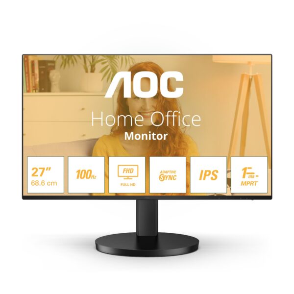 AOC | 27B3HA2 | 27 " | IPS | 16:9 | 100 Hz | 1 ms | 1920 x 1080 pixels | 250 cd/m² | HDMI ports quantity 1 | Black | Warranty 24 month(s)