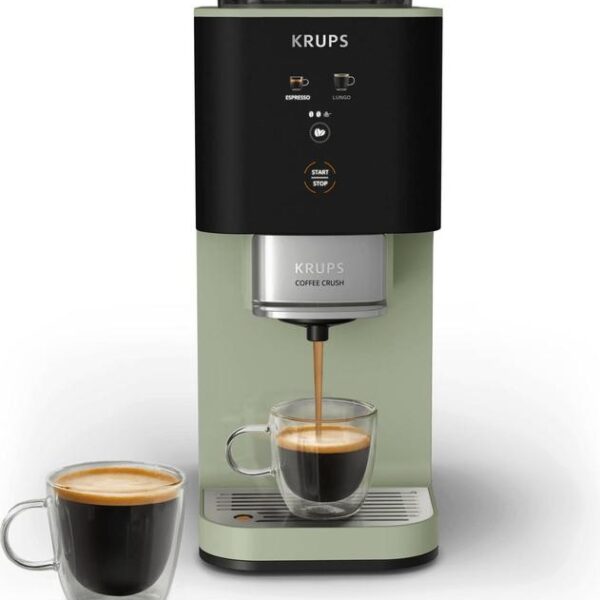 Krups Coffee Crush Coffee maker SA401LE0, Black/Green | Krups