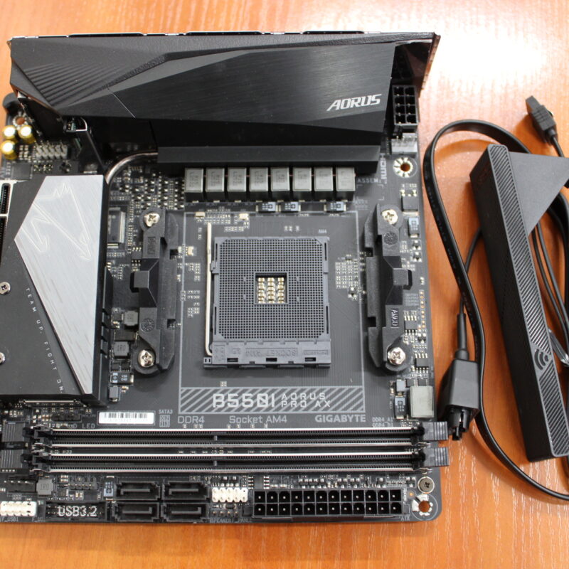 SALE OUT. Gigabyte | B550I AORUS PRO AX 1.0 | Processor family AMD | Processor socket AM4 | DDR4 DIMM | Memory slots 2 | Chipset AMD B | Mini ITX | USED, REFURBISHED, WITHOUT ACCESSORIES, ONLY BACK PANEL INCLUDED