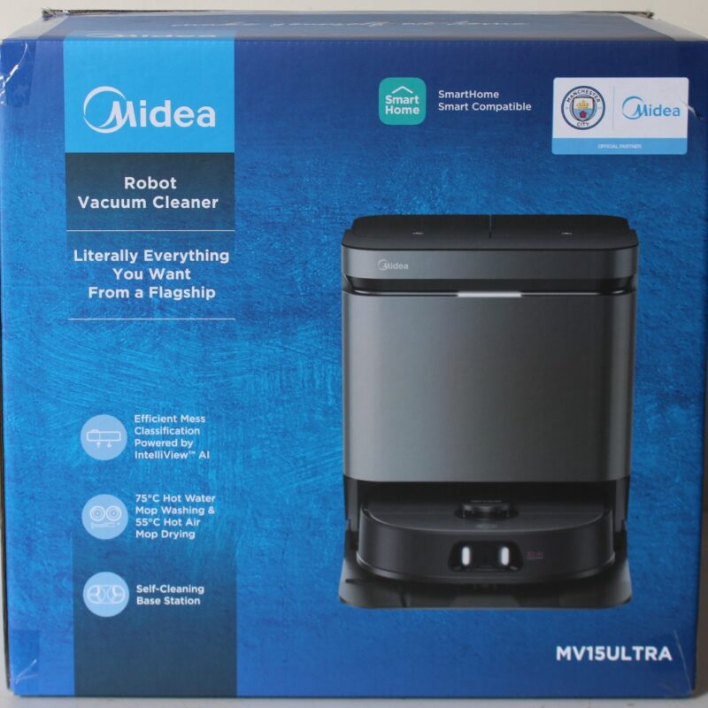SALE OUT. Midea V15 Robot Vacuum Cleaner | Midea Robot Vacuum Cleaner | V15 | Wet&Dry | 5200 mAh | Dust capacity 3 L | 16200 Pa | Black | MISSING INNER PACKAGING, DEMO - Image 3