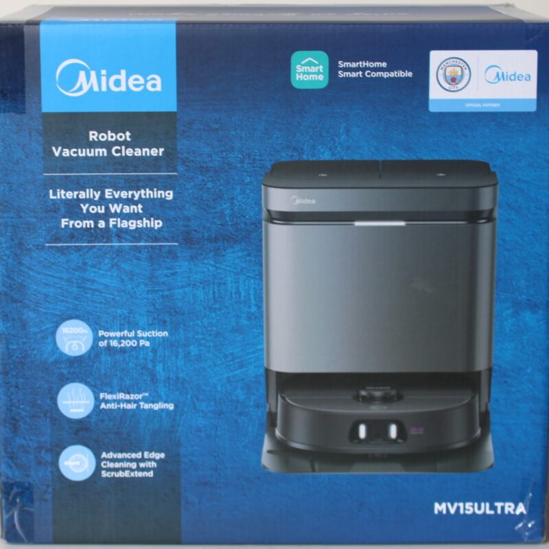 SALE OUT. Midea V15 Robot Vacuum Cleaner | Midea Robot Vacuum Cleaner | V15 | Wet&Dry | 5200 mAh | Dust capacity 3 L | 16200 Pa | Black | MISSING INNER PACKAGING, DEMO - Image 4