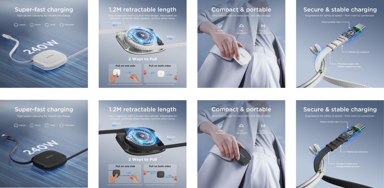 Lenovo 240W USB-C Retractable Cable - Image 6