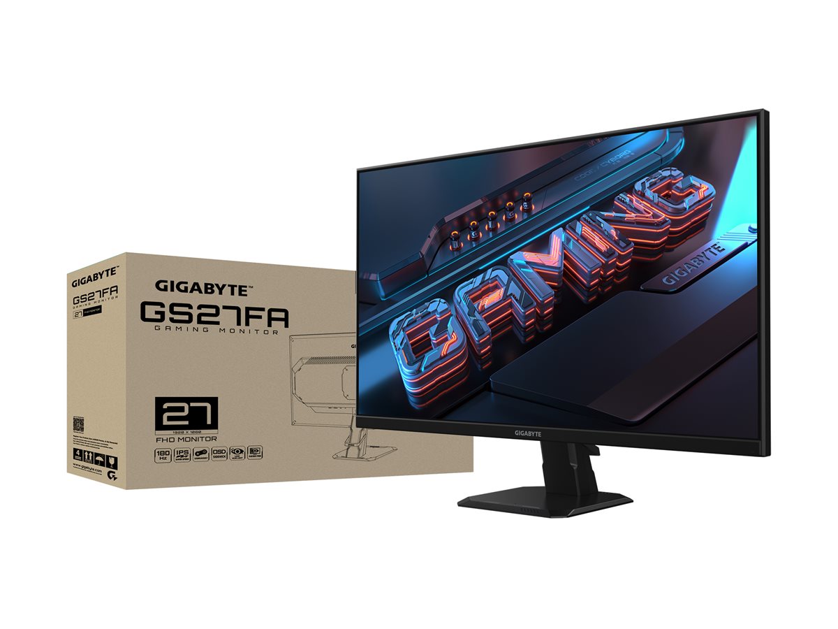 Gigabyte | GS27FA EK | 27 " | SS IPS | FHD | 16:9 | 180 Hz | 1 ms | 1920 x 1080 pixels | 300 cd/m² | HDMI ports quantity 2 | Black - Image 7