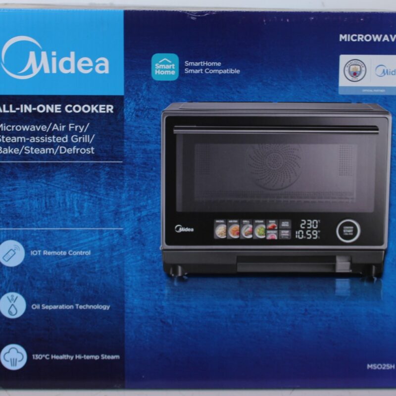 SALE OUT. Midea MSO25H Microwave oven with Grill, Airfry and Steam function, 25 L, Black | Midea Microwave oven | MSO25H | Free standing | 1000 W | Convection | 25 L | Grill | Black | DAMAGED PACKAGING, DEMO - Image 2