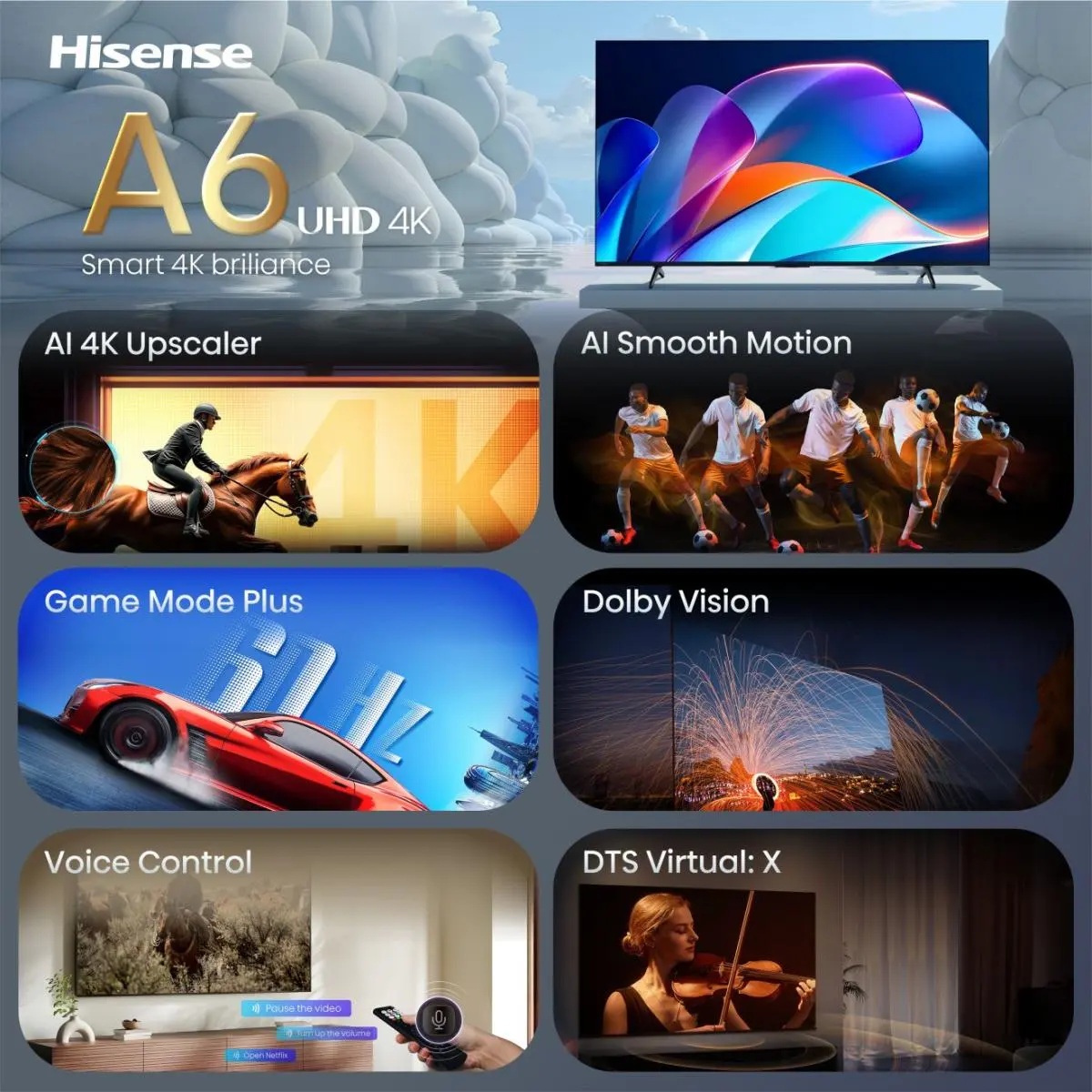 Hisense TV | 65A6S | 65 | Smart TV | VIDAA Smart OS | UHD | Black - Image 12