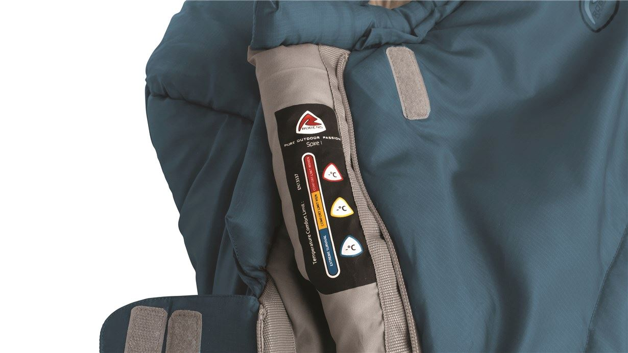Robens | Spire I | Sleeping Bag | 220 x 80 x 50 cm | -17/4 °C | Left Zipper | Ocean Blue - Image 3