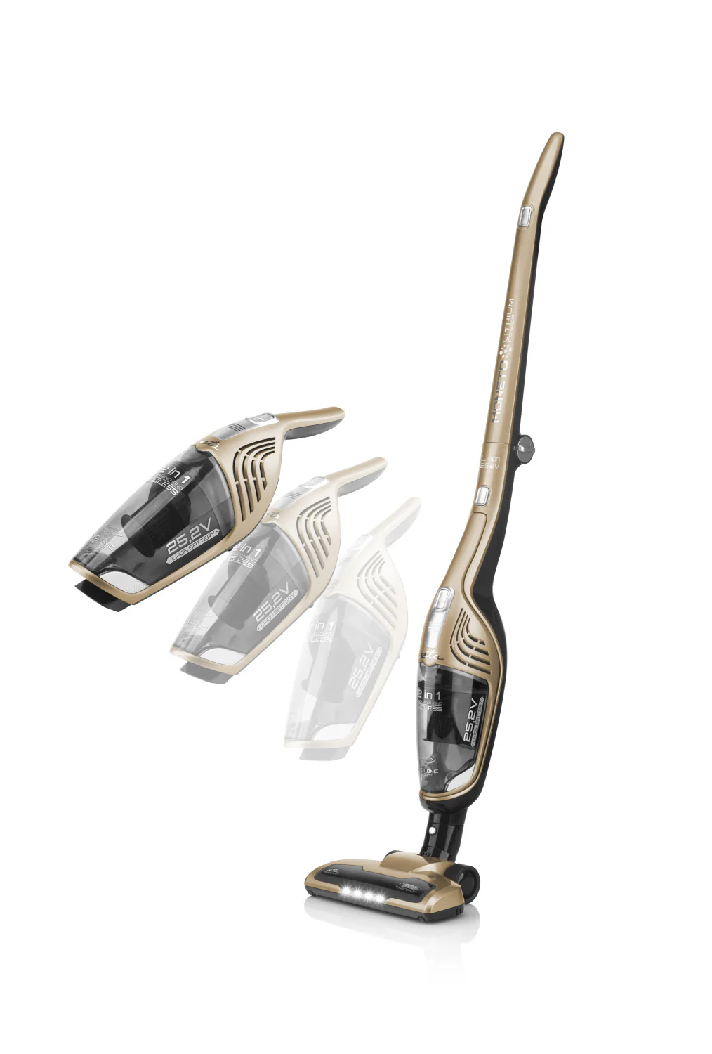 ETA | Vacuum Cleaner | ETA745390000 Moneto II | Cordless operating | Handstick 2in1 | N/A W | 25.2 V | Operating time (max) 50 min | Gold/Black - Image 3