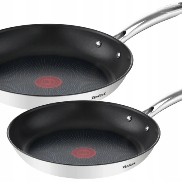 TEFAL | Pan set | Duetto+ G732S255 | Frying | Diameter 24/28 cm | Halogen, induction, ceramic glass, gas, electric | Suitable for induction hob | Black | Fixed handle