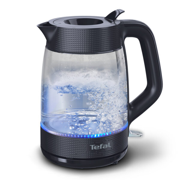 TEFAL Kettle | KO2G08E0 | 2000 W | Electric | 1.7 L | Heat-resistant glass | 360° rotational base | Black/Transparent
