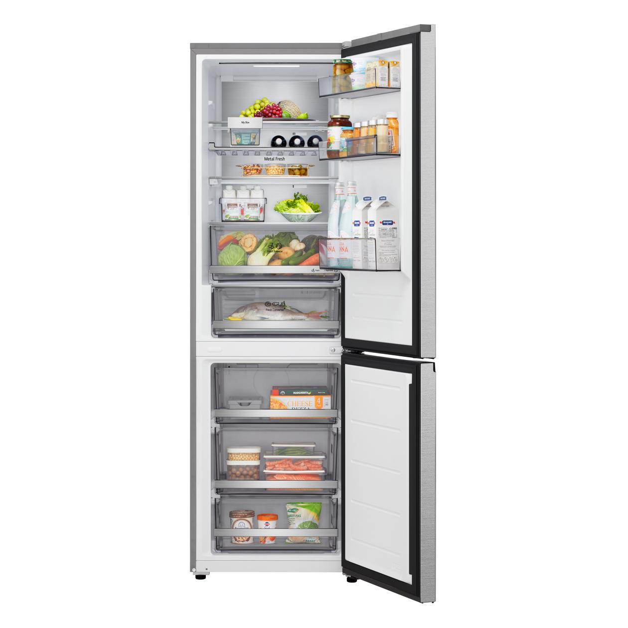LG Refrigerator | GBBS716CMB | Energy efficiency class C | Free standing | Height 186 cm | Combi | Fridge net capacity 220 L | Freezer net capacity 113 L | Display | 34 dB | Stainless Steel - Image 7