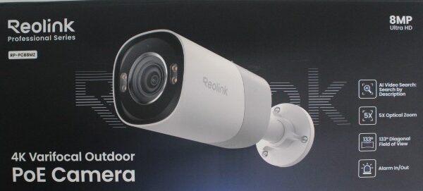 SALE OUT. Reolink PCRPB4K02 Smart 4K 133° View PoE Bullet Camera with 5× Optical Zoom | Reolink Smart 4K 133° View PoE Camera with 5× Optical Zoom | RP-PCB8MZ | 24 month(s) | Bullet | 8 MP | F2.7-13.5mm/F1.6 | IP67 | H.265/H.264 | Micro SD, Max. 512 GB | UNPACKED, DEMO