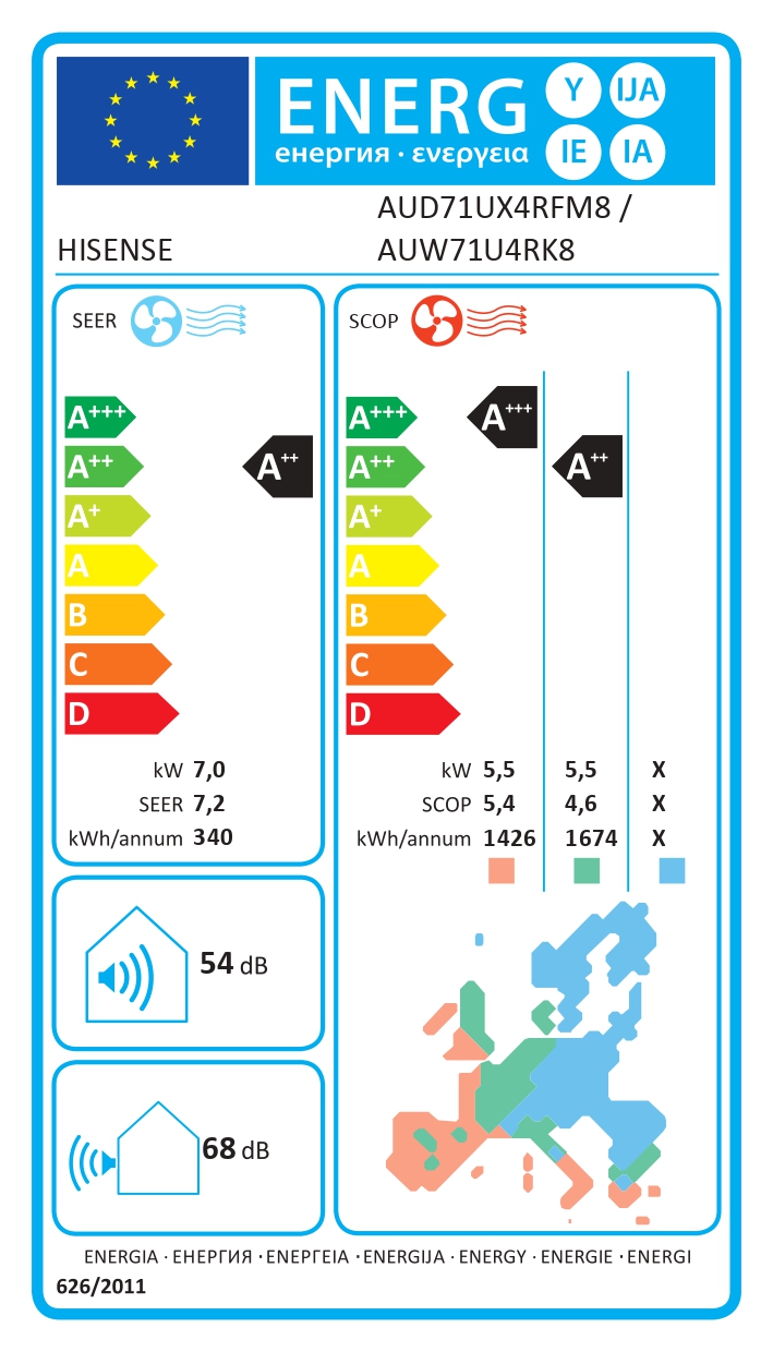 Hisense | AUW71U4RK8 | Light commercial outdoor unit 7.0/8.0kw -20C (-25C) - Image 3