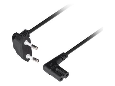 Lanberg CEE 7/16 to IEC 320 C7 Euro (radio) power cord 3m angled VDE | CA-C7CA-12CC-0030-BK - Image 2
