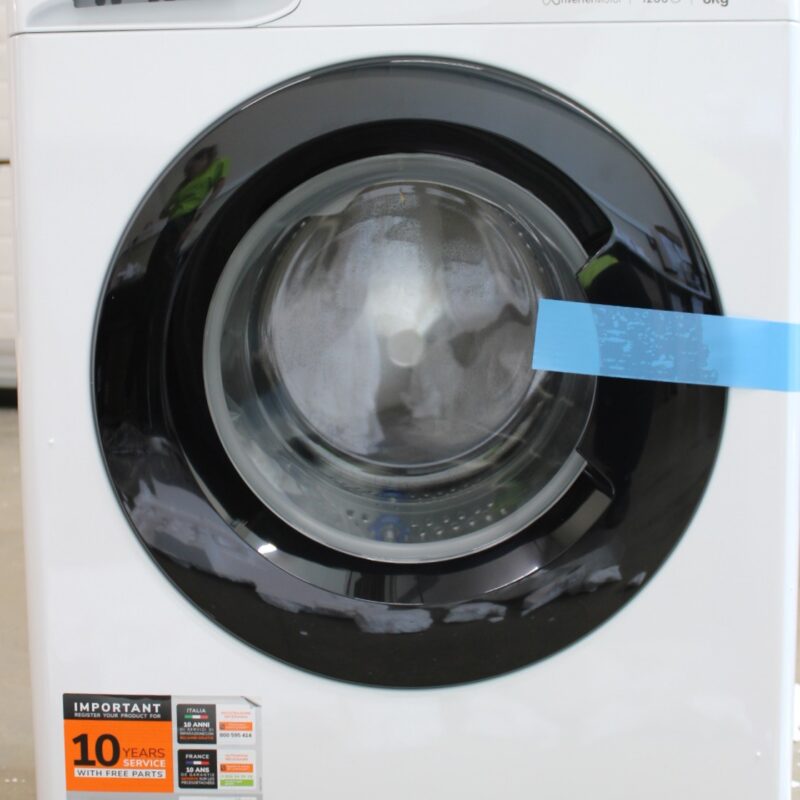 SALE OUT. | INDESIT | Washing machine | MTWSE 61294 WK EE | Energy efficiency class C | Front loading | Washing capacity 6 kg | 1151 RPM | Depth 42.5 cm | Width 59.5 cm | Display | Big Digit | White | DAMAGED PACKAGING, DENTED AND SCRATCHED LEFT SIDE - Image 3